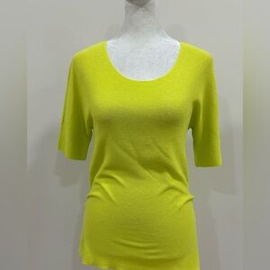 NWT Nuvola Women’s Thin Top Lime Color Size  M Made In‎ Italy